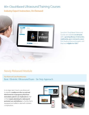 Download the brochure to learn more about our online ultrasound courses