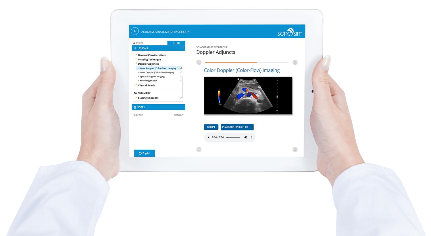 Learn ultrasound with SonoSim courses on any device Learn ultrasound with SonoSim courses on any device