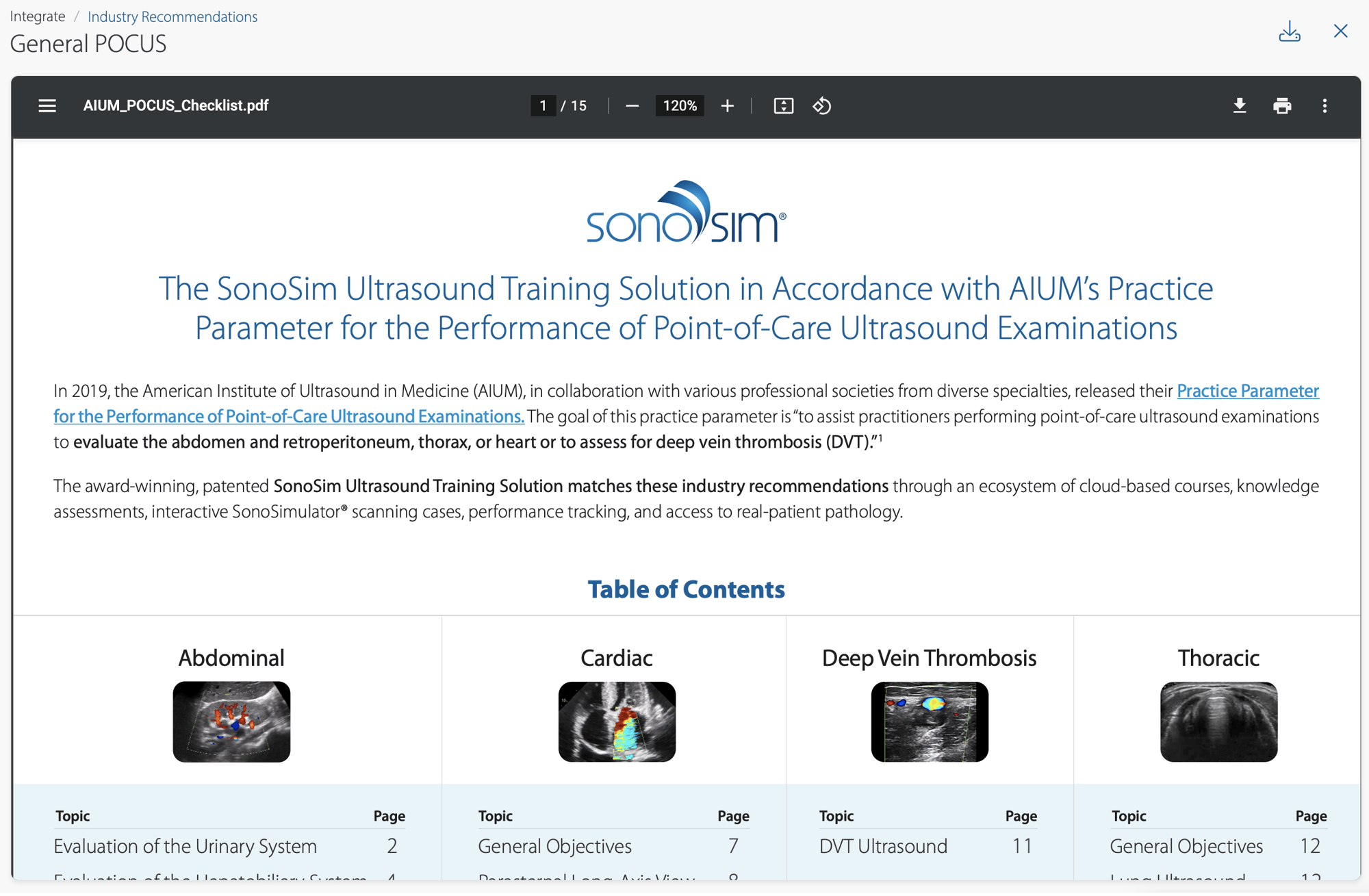 We adhere to AIUM standards for point-of-care ultrasound curriculum integration We adhere to AIUM standards for point-of-care ultrasound curriculum integration