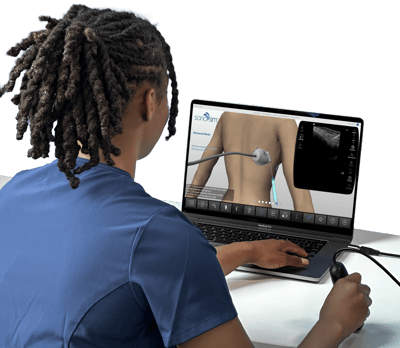 Learning how to perform ultrasound procedures is made easy with SonoSim's laptop-based simulator