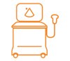 Icon symbolizing how bedside ultrasound machines are not always readily available Icon symbolizing how bedside ultrasound machines are not always readily available