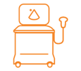 Ultrasound machine icon showing the common lack of ultrasound machines in sim military training