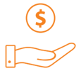 Orange icon symbolizing the learning barrier of adequate funding